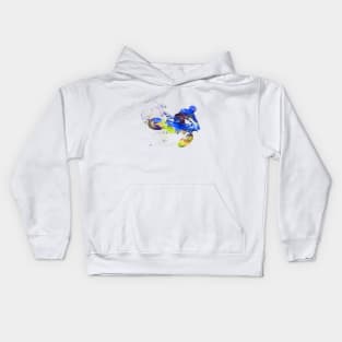 Motocross rider in watercolor Kids Hoodie